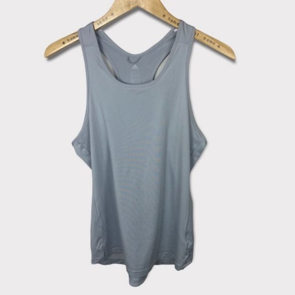 Adidas Racerback Tank Top Grey Size Small Running Fitness Yoga Activewear Tee - Picture 1 of 10